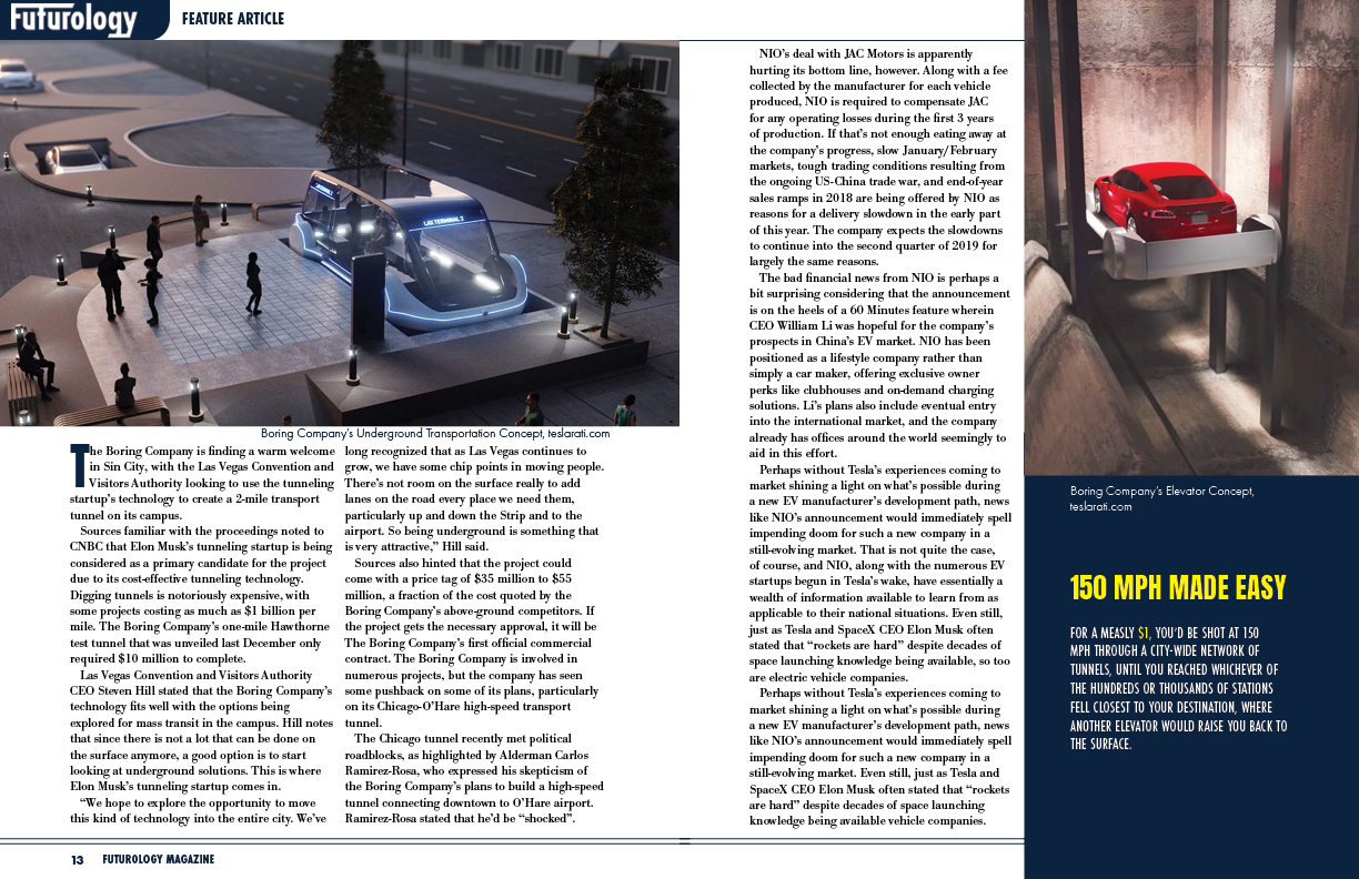 Magazine feature pictures and body copy